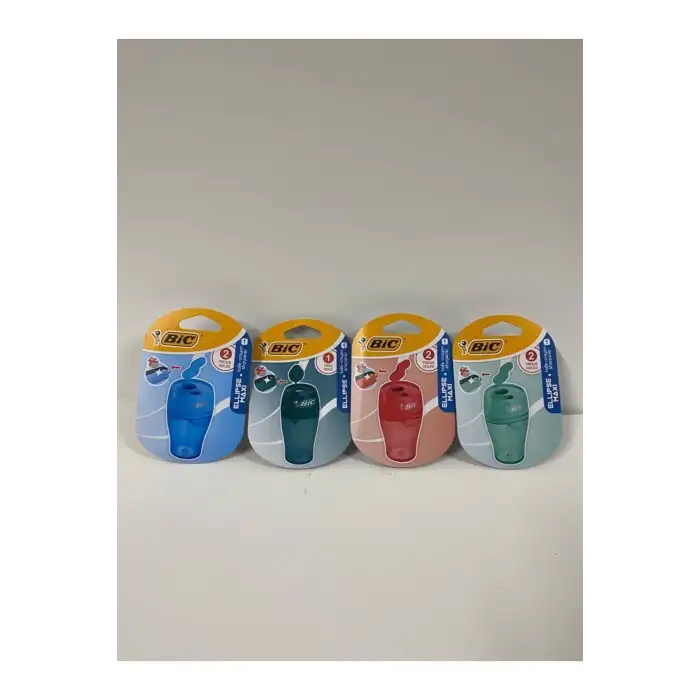 BIC KALEMTIRAŞ MAXI ELLIPSE KAPAKLI İKİLİ 1 Lİ BLİSTER ASORTİ (MAVİ/KRMZ/YEŞİL) 9505181