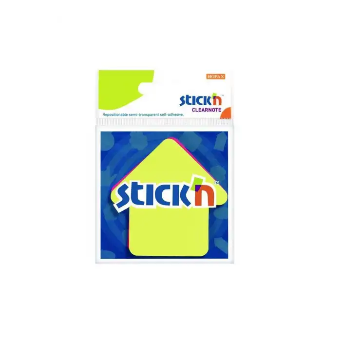 Gipta 21136 76X76 Ok Şekilli Yapişkanli Notluk 2 Renk Neon 60 Yp.