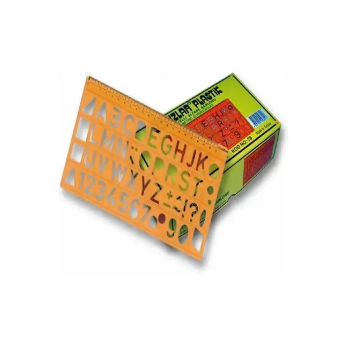 YILDIZLAR CETVELLİ  HARF 028 ŞABLONU 22cm