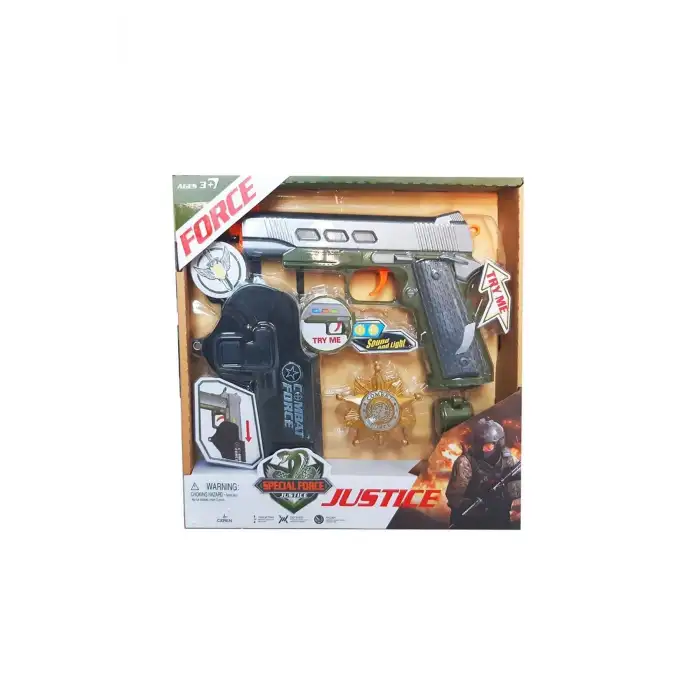 CEREN KUTULU ROZETLİ VE KILIFLI ASKER SİLAH SETİ