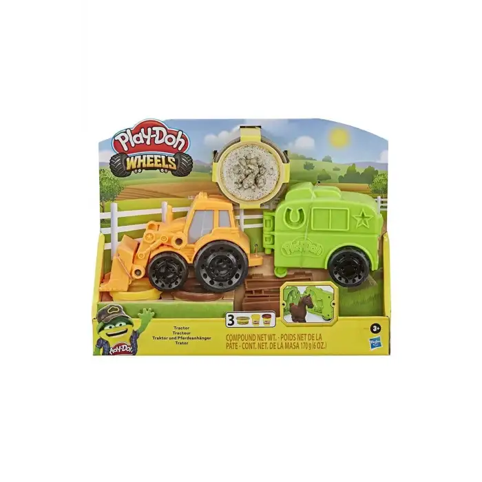 PLAY-DOH ÇALIŞKAN TRAKTÖR VE RÖMORK