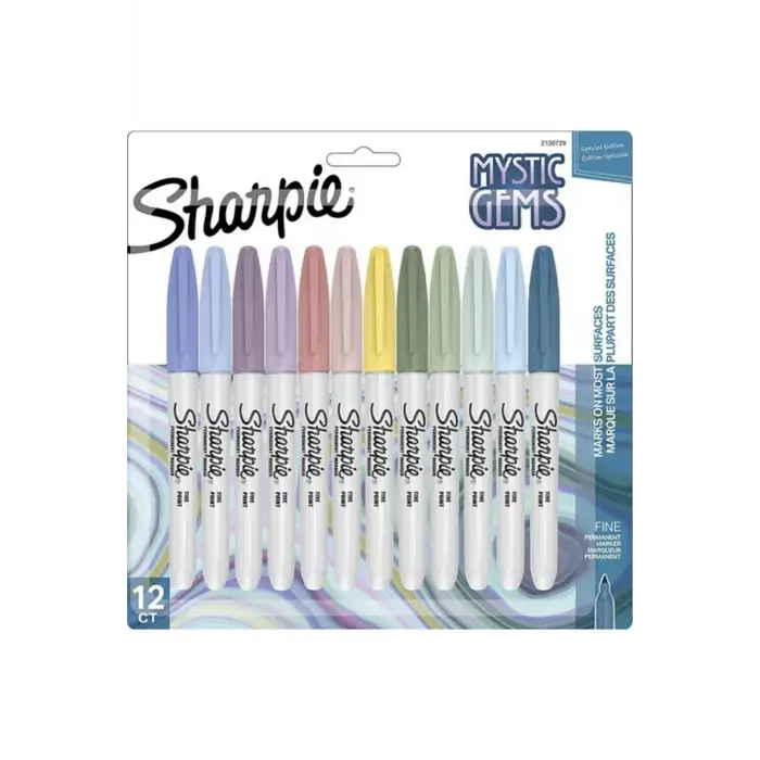 SHARPIE PERMANENT SET FINE 12 Lİ MYSTIC GEMS