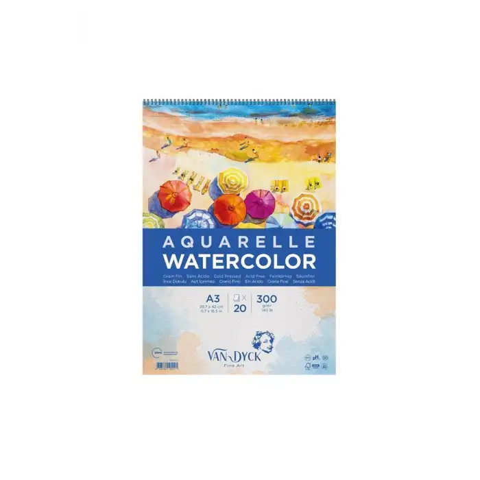 VAN DYCK SULUBOYA BLOK A3 DOKULU COLDPRESS 300G 20YP