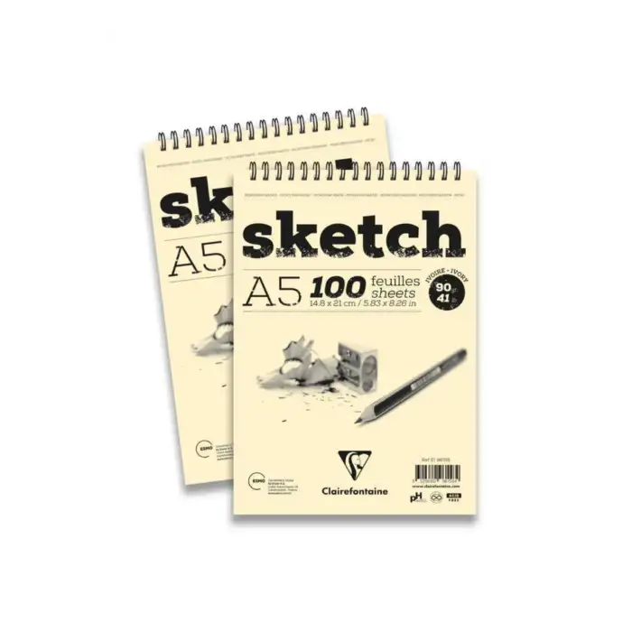 CLAIREFONTAINE SKETCH BLOK A5 ESQUISSE IVORY 90 GR 100YP