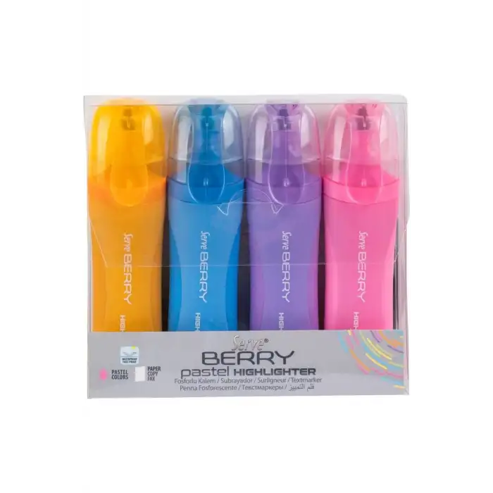 SERVE FOSFORLU KALEM BERRY PASTEL 4 LÜ