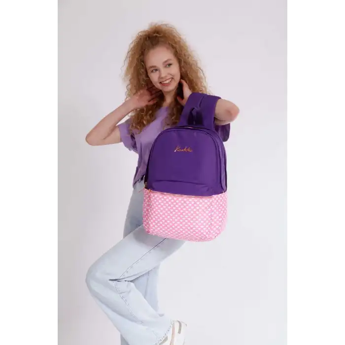 KAUKKO SOFT STRIPE SIRT ÇANTASI (MOR)