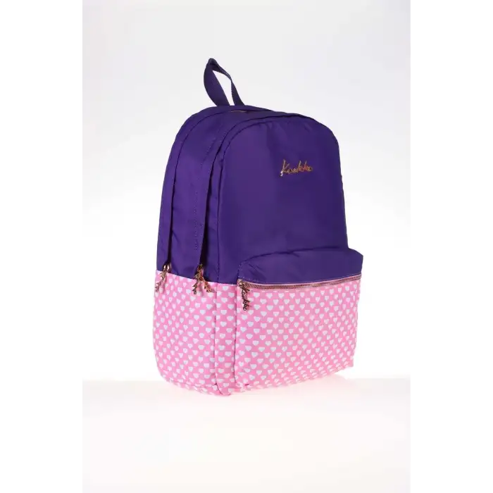 KAUKKO SOFT STRIPE SIRT ÇANTASI (MOR)