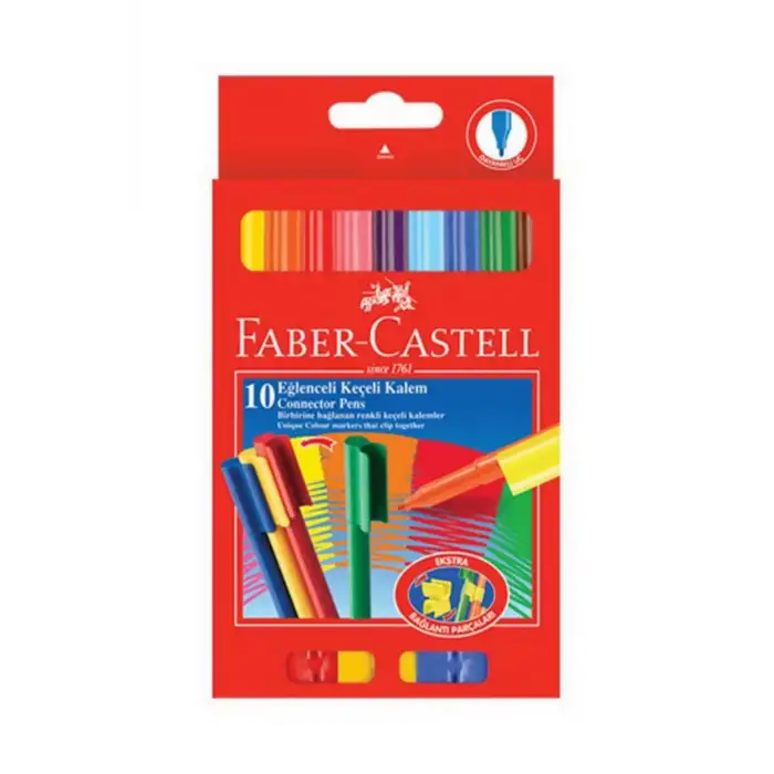 FABER CASTELL EĞLENCELİ KEÇELİ KALEM 10LU 111500