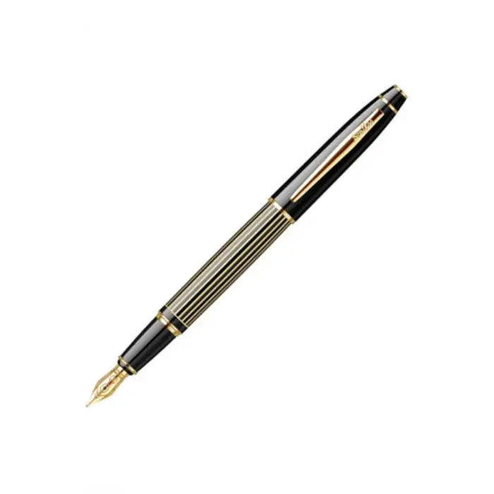 35 ROL ÇİZGİ DESENLİ SİYAH ALTIN