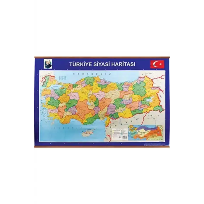 ODAK TÜRKİYE HARİTASI SİYASİ-FİZİKİ 50x70
