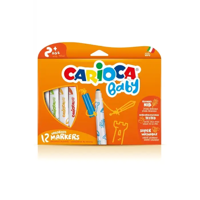 CARIOCA JUMBO BEBEK KEÇELİ BOYA KALEMİ 12Lİ +2 YAŞ