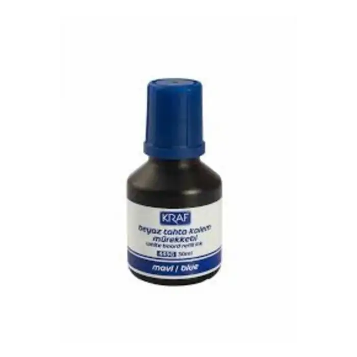 KRAF BEYAZ TAHTA KALEM MÜREKKEBİ 30ml MAVİ