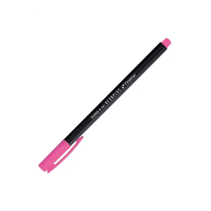 Dong-A Hexaplus Fiber Uçlu Fineliner Kalem Pembe No:16