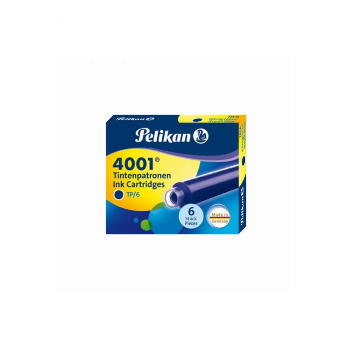 Pelikan 4001 Dolmakalem Kartuşu 6Li Mavi