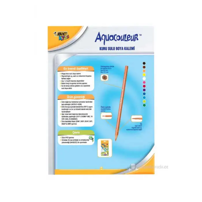 Bic Aquacouleur Kuru-Sulu Boya Kalemi Tam Boy 12Li