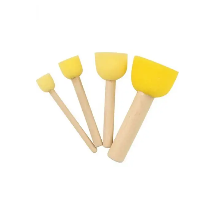 FANART FIRÇA SÜNGER SET TAHTA SAPLI 4LÜ