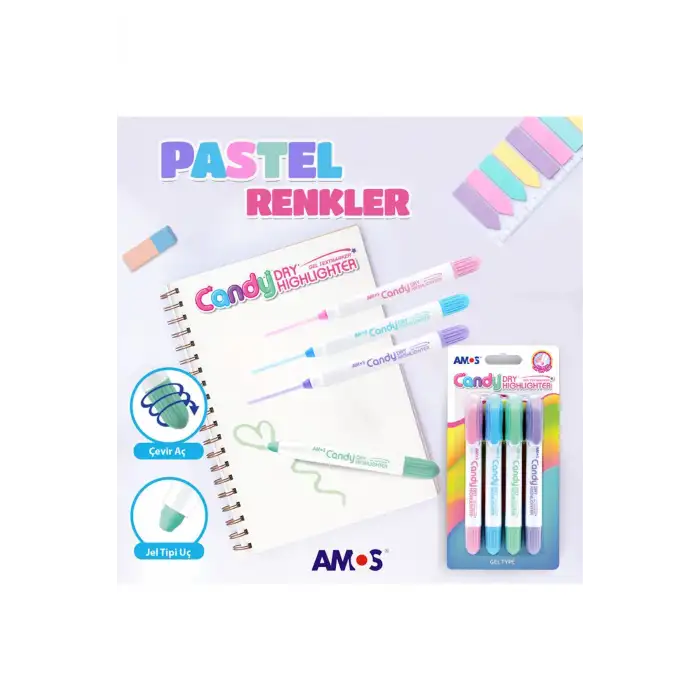 AMOS CANDY DRY HIGHLIGHTER PASTEL YEŞİL