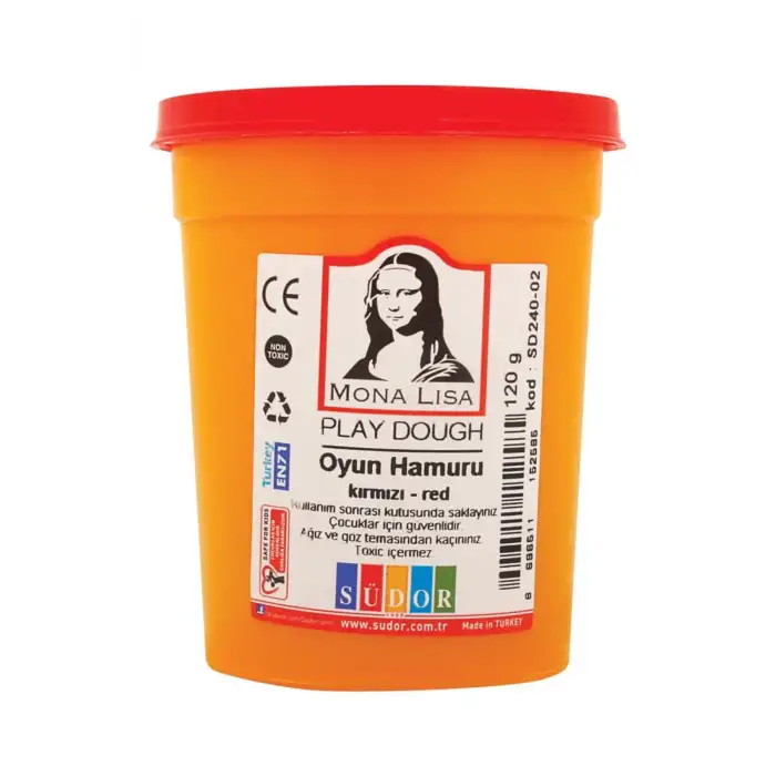 SÜDOR MONALİSA PLAY DOUGH TEKRENK 120 GR KIRMIZI