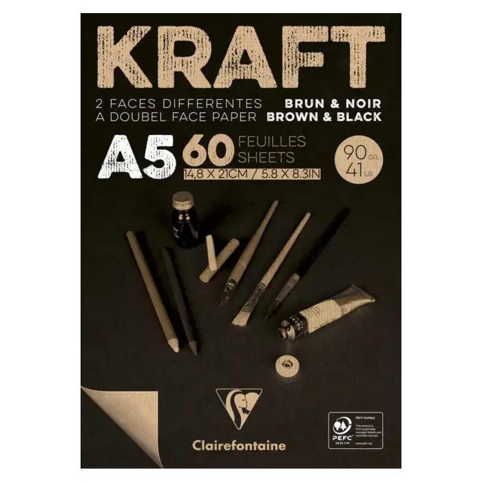 Çizim Blok Kraft A5 90 Gr. 60 Yp Kisa Kenari Yapiş
