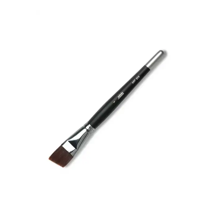 FIRÇA YAN KESİK SİYAH SENTETİK KIL KISA SAP NO1