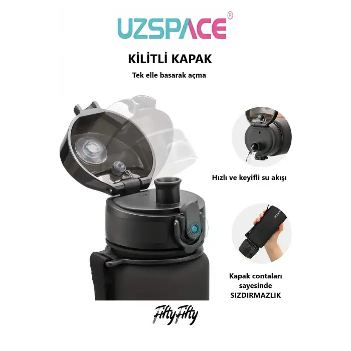 Uzspace Matara Tritan 3026-2 500 Ml Koyu Mavi