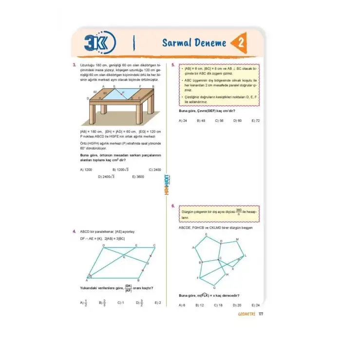 Katyon TYT AYT 3K Geometri Soru Bankası