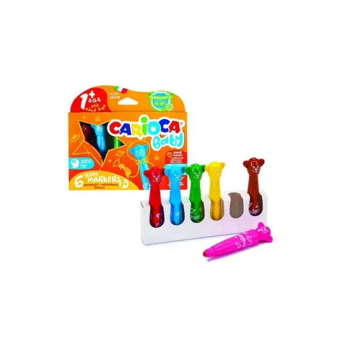 Carioca Teddy Jumbo Bebek Keçeli Kalem 6 Li