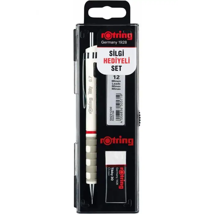 Rotring Tikky Rd 0.7+Min+Silgi Hediyeli Beyaz