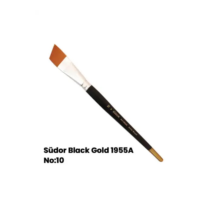 SÜDOR SF1955A BLACK GOLD YAN KESİK FIRÇA NO :10