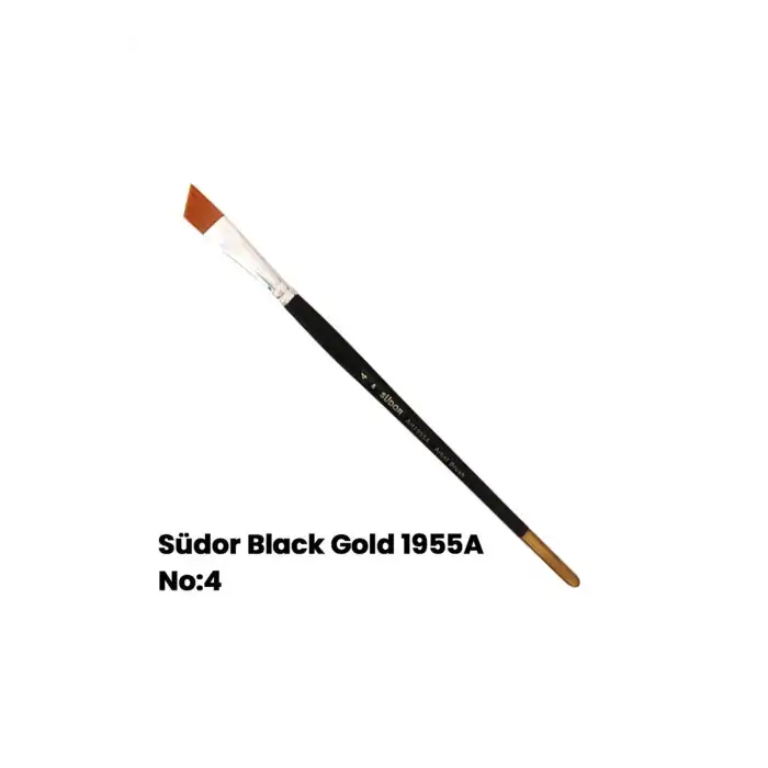 SÜDOR SF1955A BLACK GOLD YAN KESİK FIRÇA NO : 4