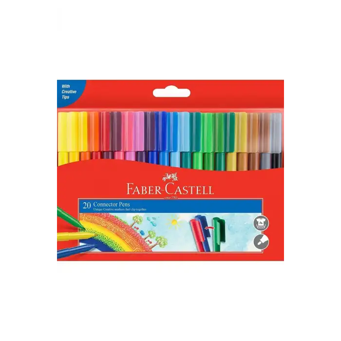 FABER CASTELL EĞLENCELİ KEÇELİ KALEM 20Lİ