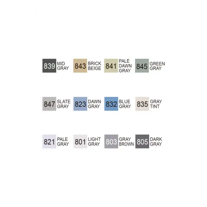 Zig Kurecolor Twin S Kc-3000/12B5 12 Li Pale Colors