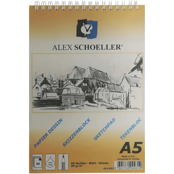 Alex A5 Eskiz Blok 90Gr.60Yp.Dik Sketchpad