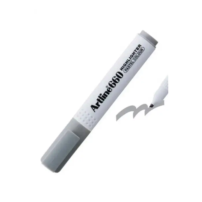 Artline 660 Fosforlu Kalem Kesik Uçlu Pastel Gri