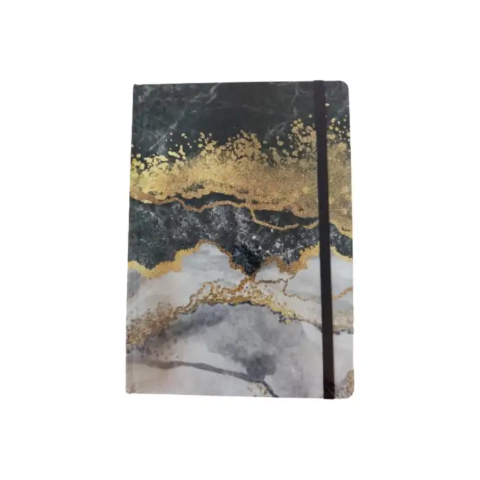 Keskin 17*24 96Yp.Düz Ciltli Las. Marble Gold Def.