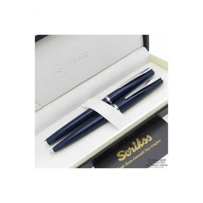 Scrikss 33 Tükenmez Kalem Lacivert Seffaf Ambalaj