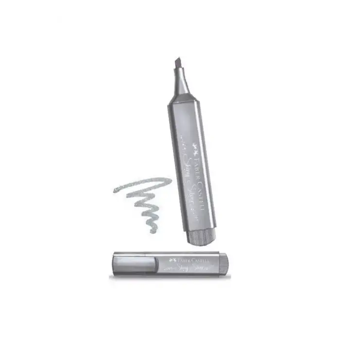 Faber-Castell Fosforlu Kalem 46 Metalik Gümüş