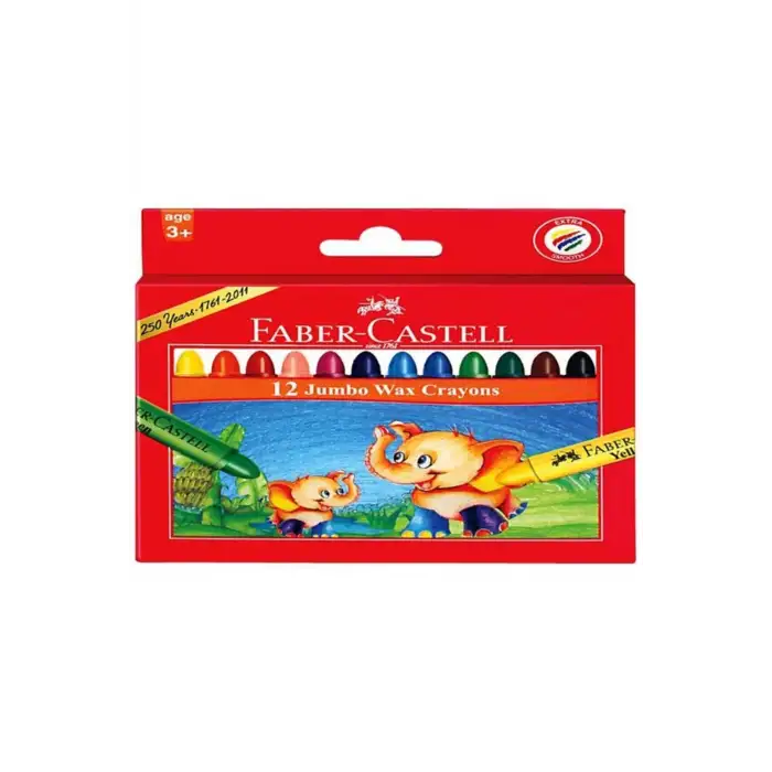 Faber-Castell Süper Yıkanabilir Mum Boya 12 Renk