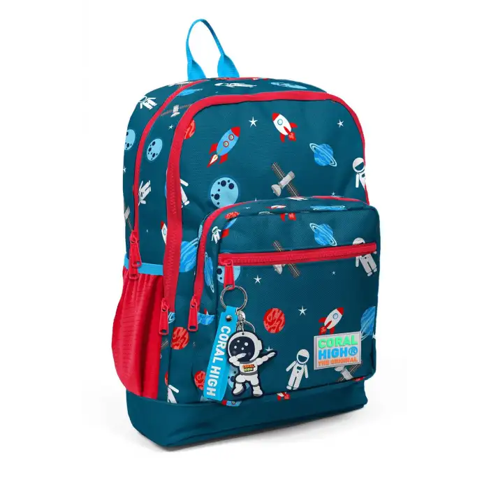 Coral High Dört Bölmeli Astronot Desenli Ilkokul Çantası 23116