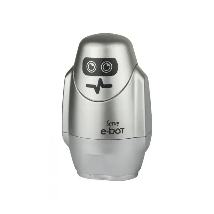 SERVE E-BOT SİLGİLİ KALEMTRAŞ METALİK GRİ