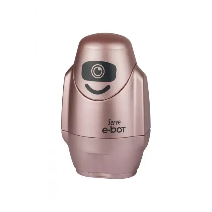 SERVE E-BOT SİLGİLİ KALEMTRAŞ METALİK PEMBE