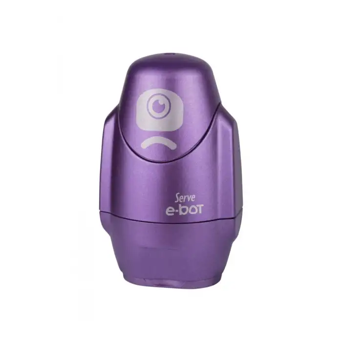 SERVE E-BOT SİLGİLİ KALEMTRAŞ METALİK MOR