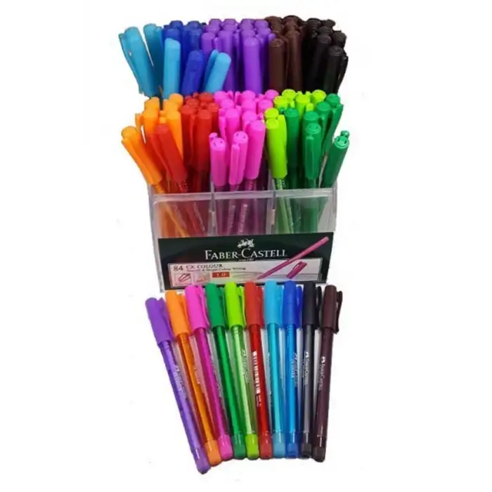 Faber Castell 2470 Renkli Tükenmez Kalem Kahverengi