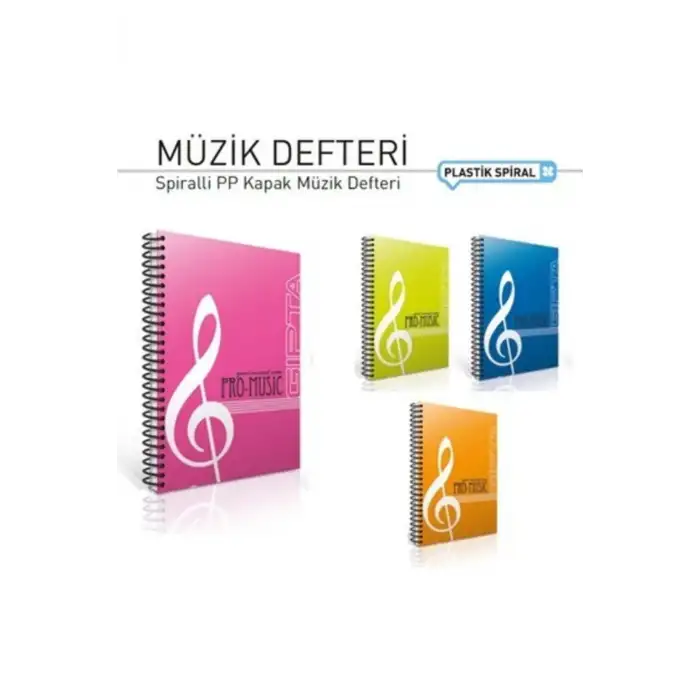 GIPTA A4 PP KAPAK MÜZİK DEFTERİ 60yp SPİRALLİ