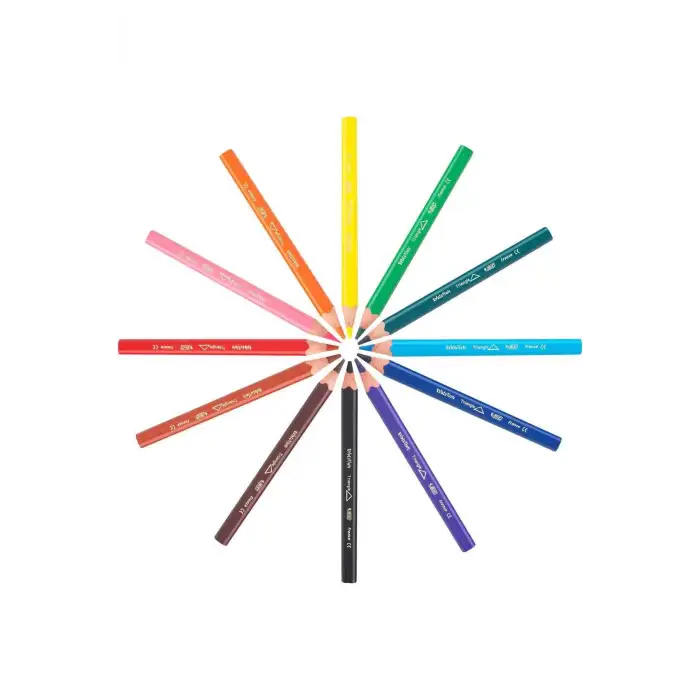 Bic Kids Evolution Üçgen 12Li Kuru Boya