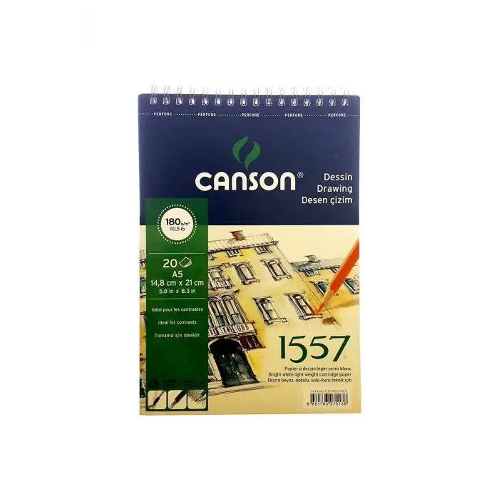 Canson A5 1557 Resim Defteri 180Gr. 20 Yp.
