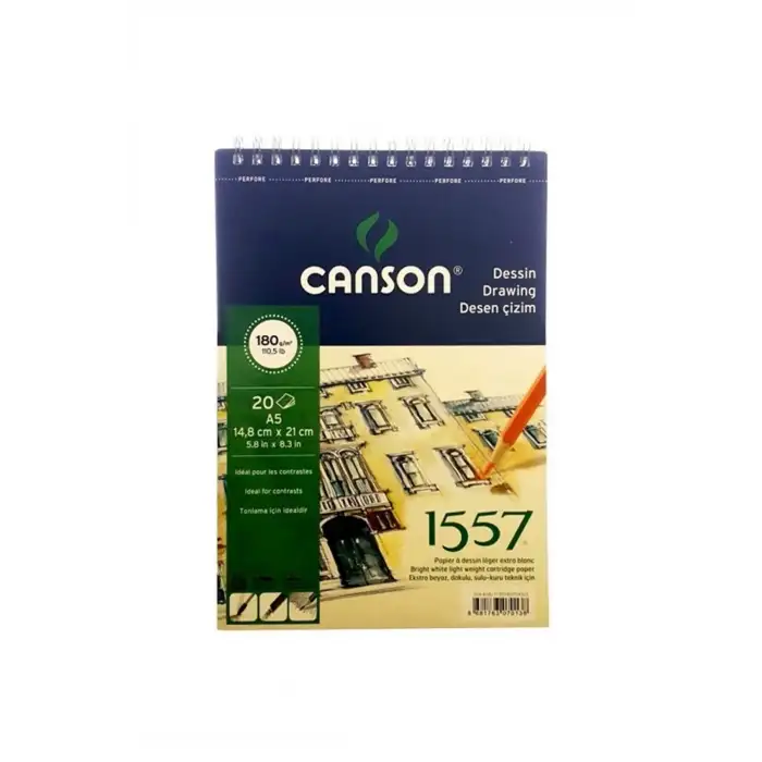Canson A5 1557 Resim Defteri 180Gr. 20 Yp.