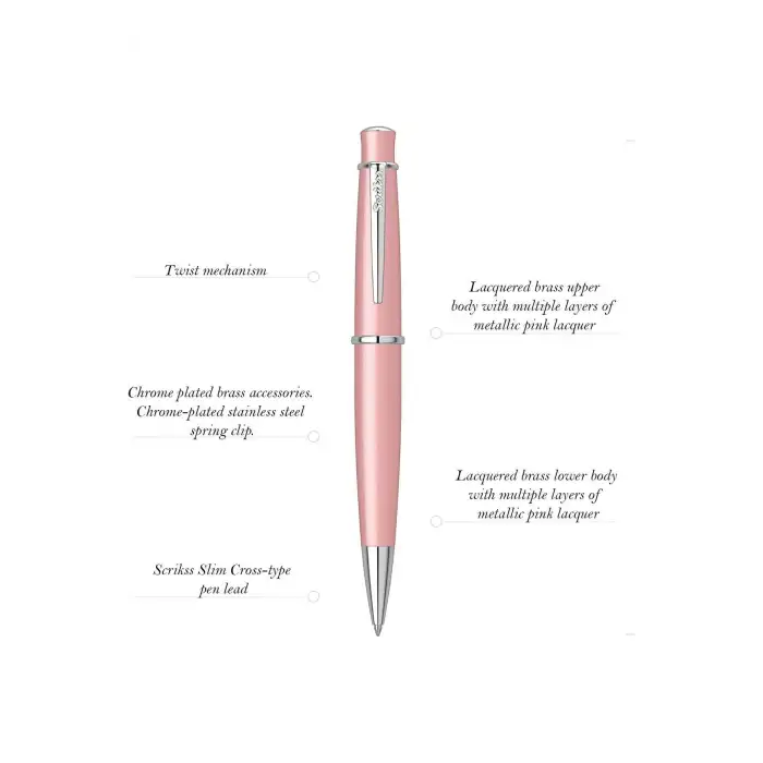 SCRIKSS 62 TÜKENMEZ KALEM PEMBE