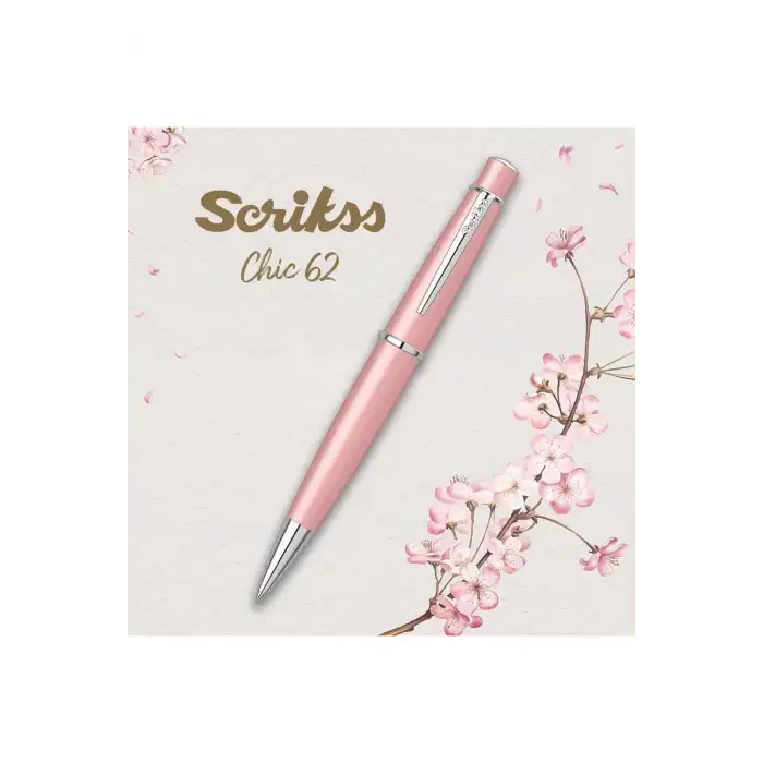 SCRIKSS 62 TÜKENMEZ KALEM PEMBE