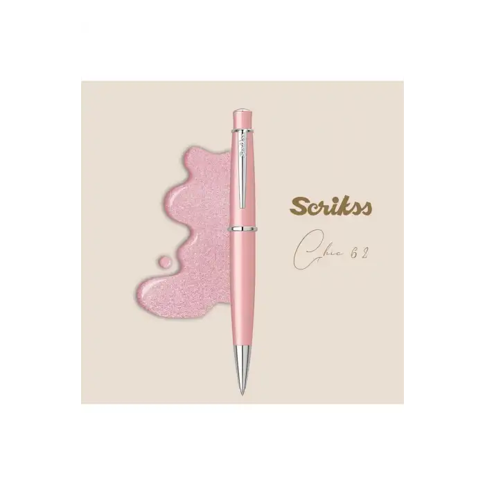 SCRIKSS 62 TÜKENMEZ KALEM PEMBE